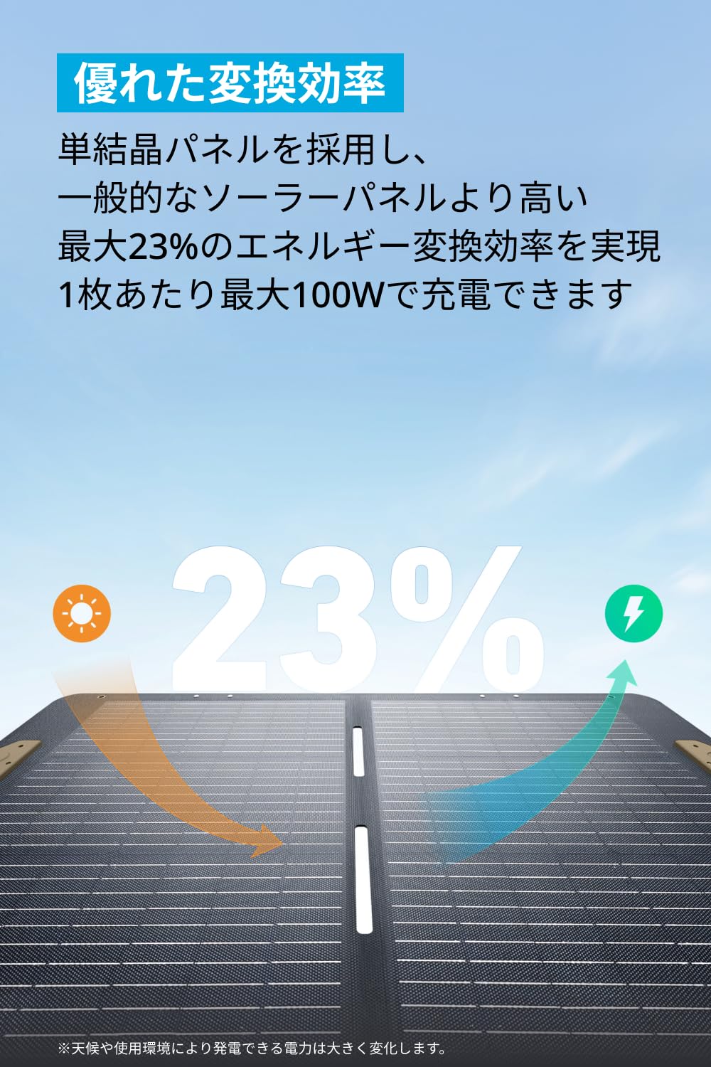 可攜式太陽能板 100W 防塵防水 IP67 折疊式 便攜式電源站 1000W 兼容 耐用