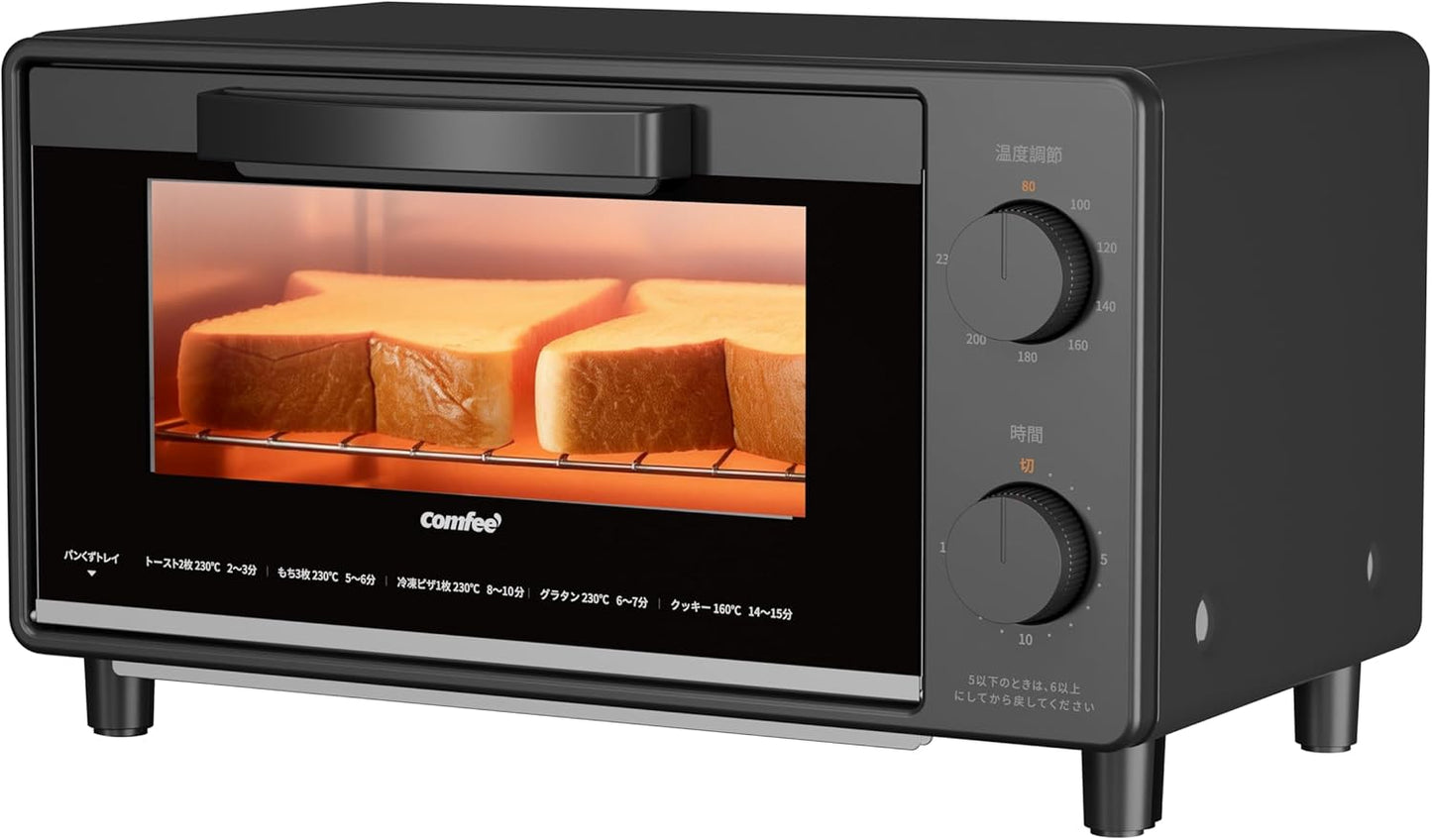 日本代購｜COMFEE' 烤箱 - 2枚焼き烤箱，15分鐘計時，1000W｜Amazon JP