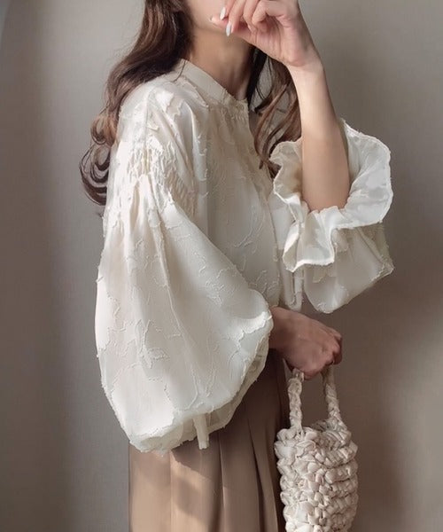 日本代購｜FILLOU 襯衫 - 花卉透視襯衫 女款｜ZOZOTOWN