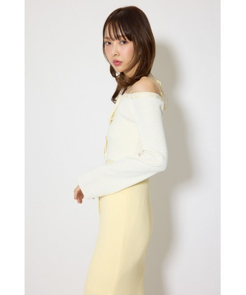 日本代購｜rienda 洋裝 - 波點卡其套裝美人魚針織洋裝 春季服飾｜ZOZOTOWN