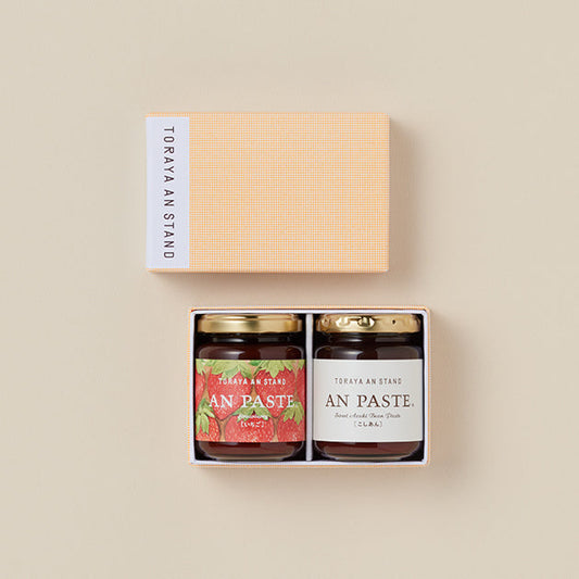 虎屋羊羹｜心形貼紙附贈的紅豆醬 2入（細紅豆醬・草莓）