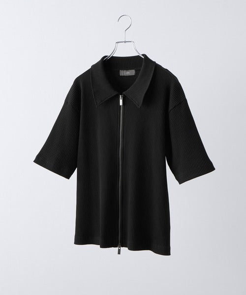 日本代購｜CLEL T恤 - Giza Cotton Zip Rib T-Shirt｜ZOZOTOWN