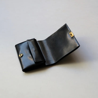 日本代購｜chamoto fold wallet / 二つ折り財布 - GUIDI / cavallo culatta【black】｜chamoto