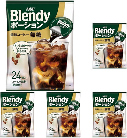 日本代購｜AGF 咖啡 - Blendy Potion 無糖濃縮咖啡 24個｜Amazon JP