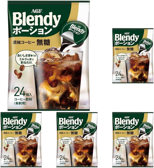日本代購｜AGF 咖啡 - Blendy Potion 無糖濃縮咖啡 24個｜Amazon JP
