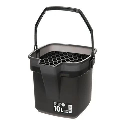 日本代購｜大和 桶子 - プラスチック 10型清黑色桶子與排水托盤組合｜Shopping.yahoo