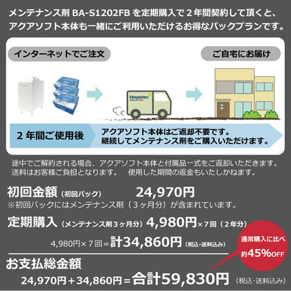 日本代購｜哈斯特克 清潔劑 - アクアソフト・クリン軟水用維護劑 兩個月試用裝｜シャワー用軟水器