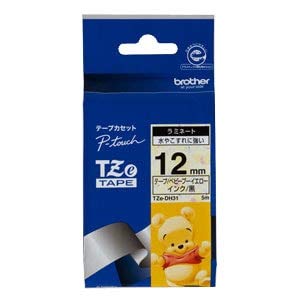 日本代購｜兄弟 小熊維尼 標籤帶 - 黃色標籤帶 TZe-241｜Amazon JP