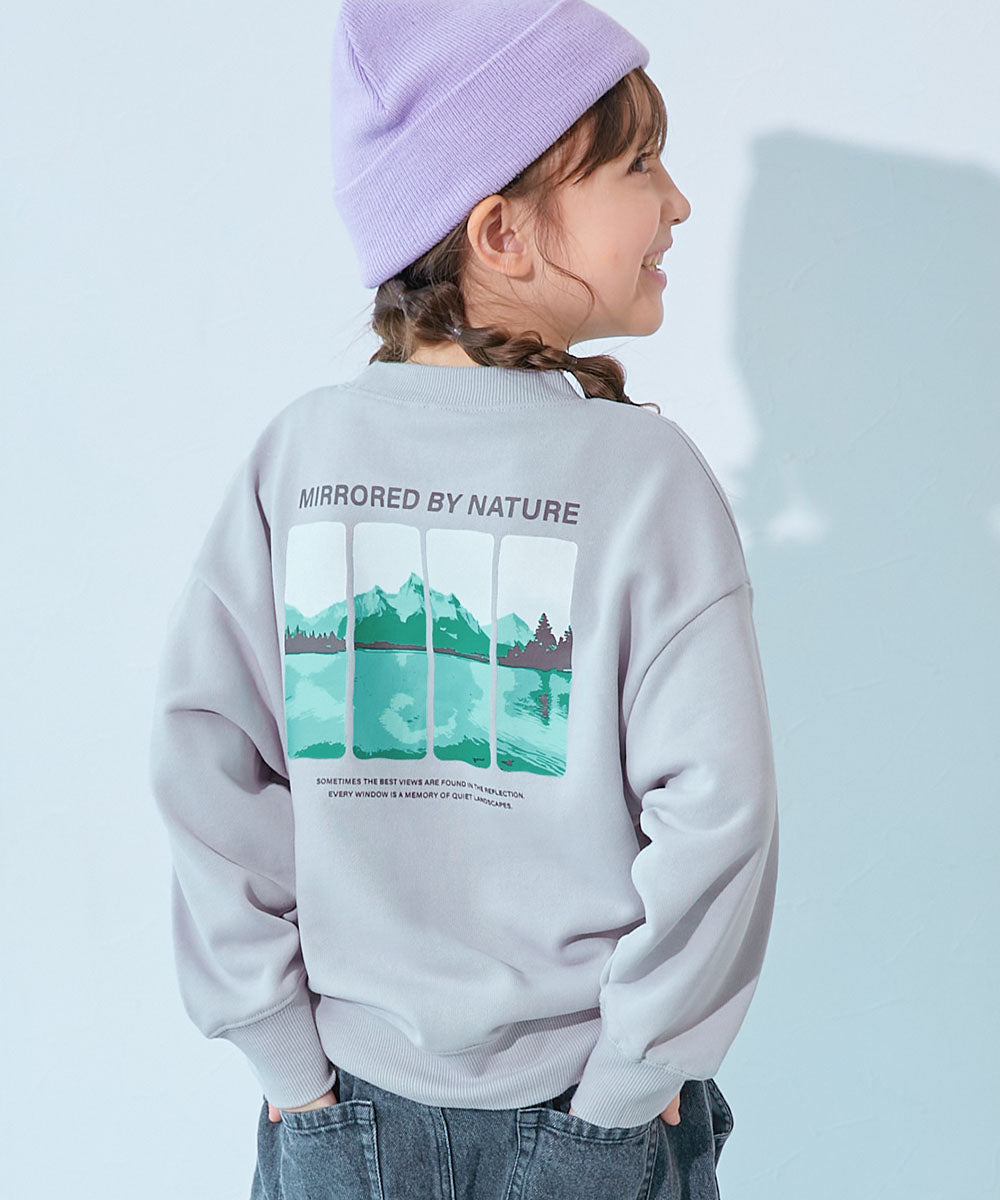 日本代購｜devirockstore 【楽天市場】【LIMITED SALE 最大12%OFF】デビラボ BIGシルエット プリント トレーナー 子供服 キッズ ベビー服 男の子 女の子 オーバーサイズ トレーナー トップス：devirock 楽天市場店【013-風景-ペールグレー / 110】｜樂天
