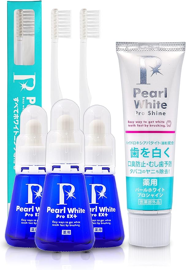 【Pearl White Pro EX Plus】Professional-grade home teeth whitening toothpaste - abrasive-free formula, quickly removes tooth stains and keeps gums healthy