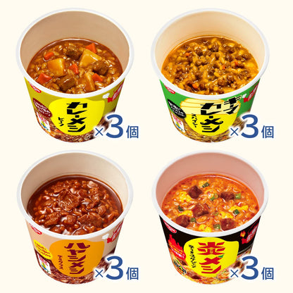 [Amazon.co.jp only] Nissin Foods Nissin Curry Rice Cup Rice Series 4 flavors mixed (12 cups in total) ready-to-eat rice set for purchase