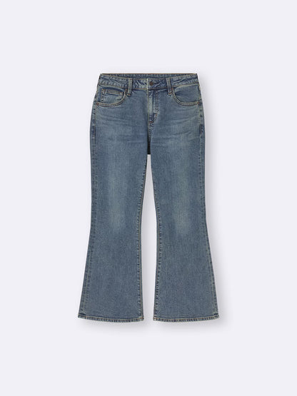 日本代購｜GU 牛仔褲 - 短版スリムフレア牛仔褲｜GU