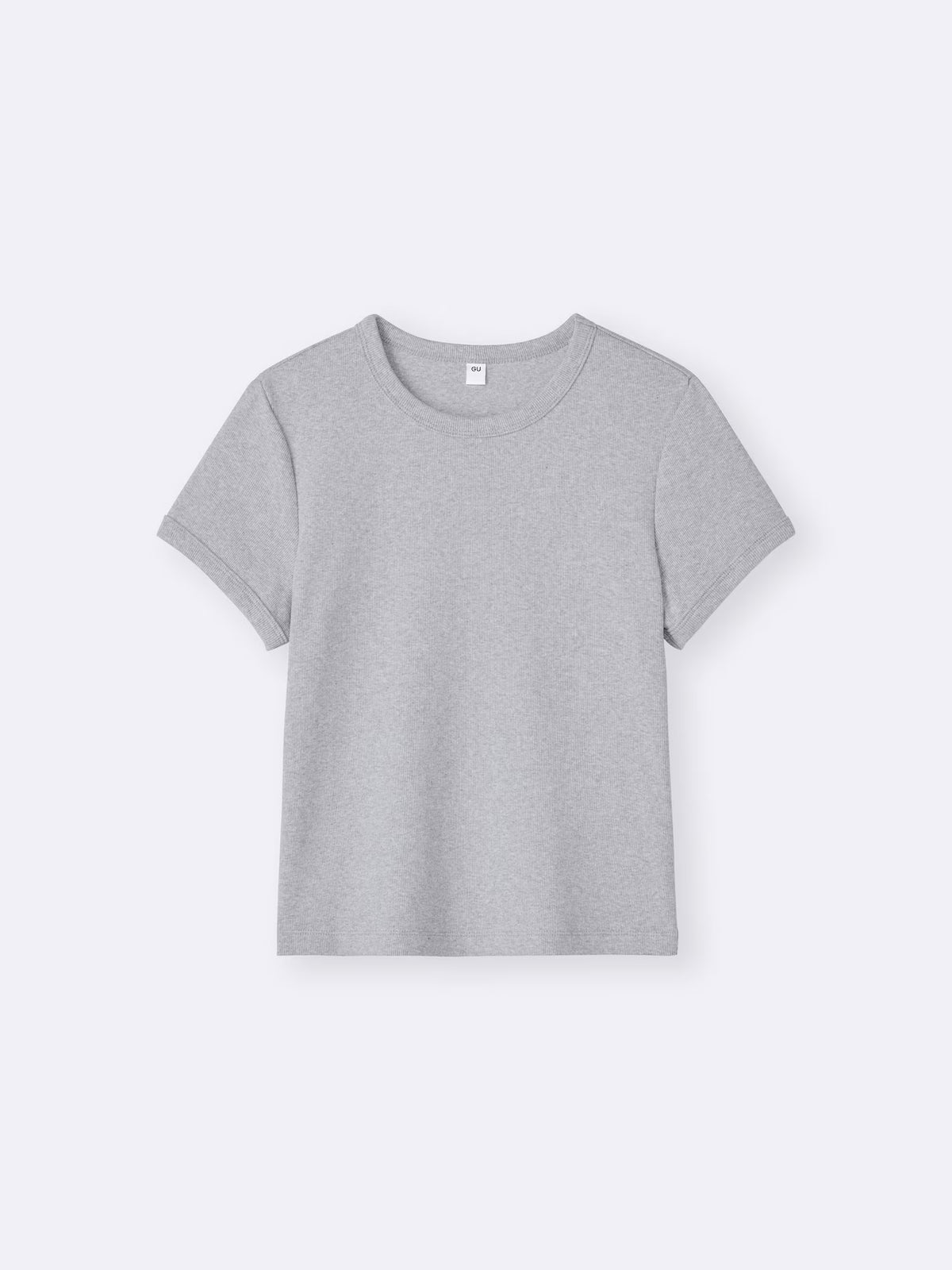 日本代購｜GU リブクルーネックT【BLACK / M】｜GU