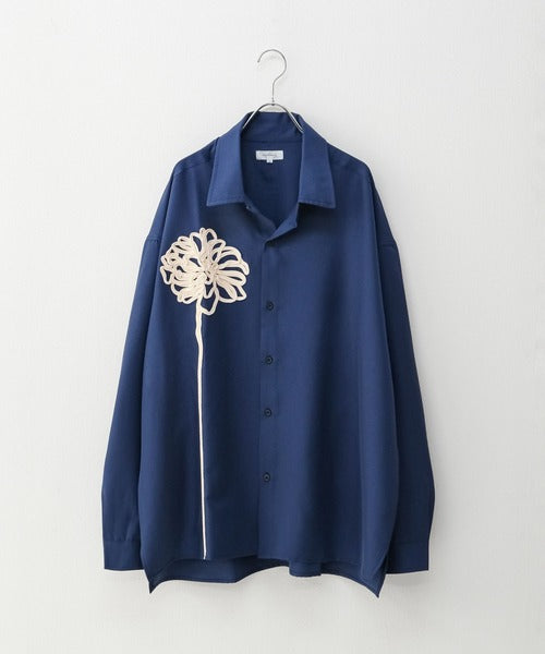 日本代購｜Nilway 長袖襯衫 - 花卉刺繡長袖襯衫｜ZOZOTOWN
