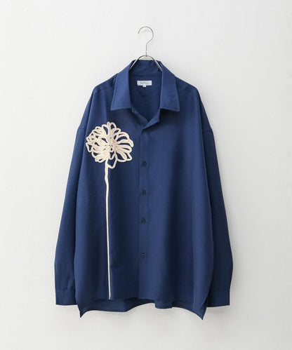 日本代購｜Nilway 長袖襯衫 - 花卉刺繡長袖襯衫｜ZOZOTOWN