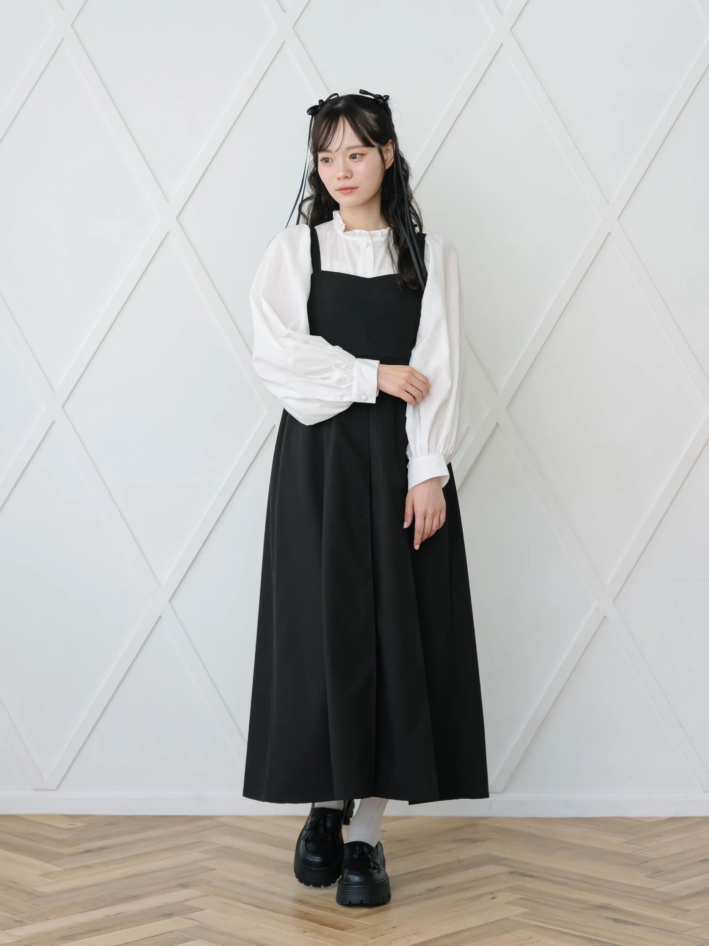日本代購｜mero boutique 2018 連身裙 - 黑色プリーツ連身裙｜mero boutique 2018