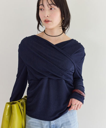 日本代購｜VIS T恤 - tシャツ シアードレープ上衣｜ZOZOTOWN