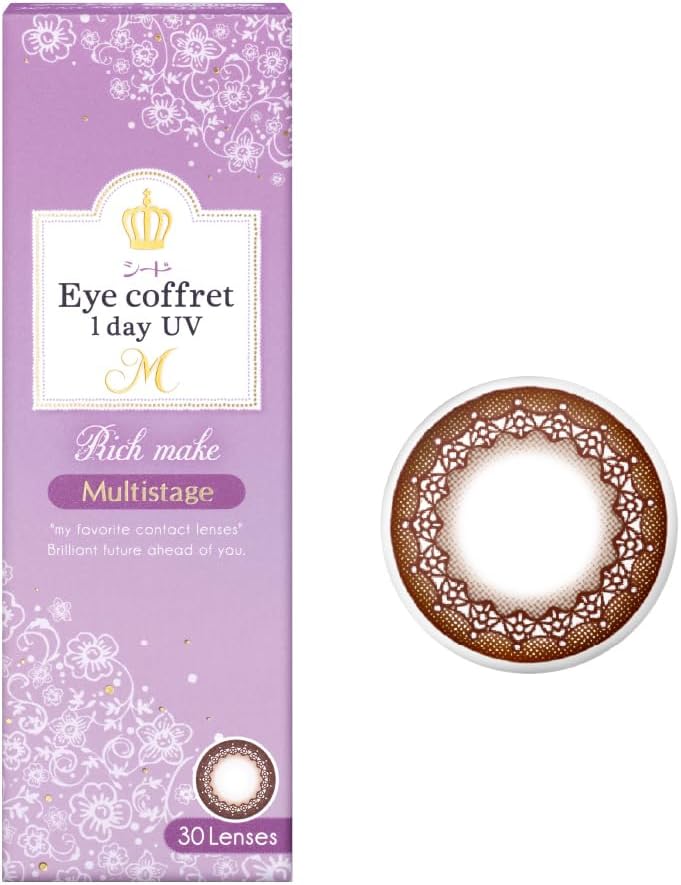 日本代購｜Eye coffret 隱形眼鏡 - 彩色隐形眼镜 SEED Eye coffret 日抛 UV M 多阶段｜Amazon JP