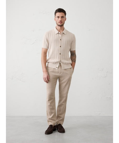 日本代購｜BANANA REPUBLIC 褲子 - FACTORY STORE 男士運動版亞麻混紡褲｜ZOZOTOWN