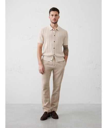 日本代購｜BANANA REPUBLIC 褲子 - FACTORY STORE 男士運動版亞麻混紡褲｜ZOZOTOWN