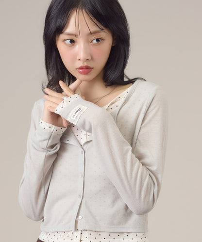 日本代購｜apres jour mignon apres jour mignon（アプレジュールミニョン） カーディガン レイヤードシアーカーデ レディース【ブルー / フリー】｜ZOZOTOWN