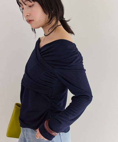 日本代購｜VIS T恤 - tシャツ シアードレープ上衣｜ZOZOTOWN