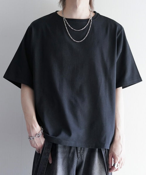 日本代購｜cussil cussil（クシル） tシャツ 「cussil/クシル」リファインコットンワイドショートシルエット半袖Tシャツ メンズ レディース【ブラック系 / L】｜ZOZOTOWN