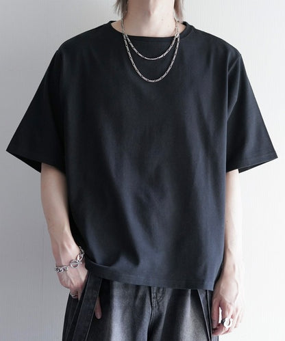 日本代購｜cussil cussil（クシル） tシャツ 「cussil/クシル」リファインコットンワイドショートシルエット半袖Tシャツ メンズ レディース【ブラック系 / L】｜ZOZOTOWN