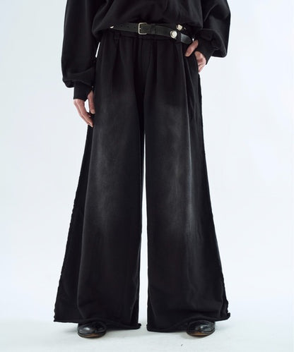 日本代購｜seyto 運動褲 - Bleach-fade 3塔克寬鬆運動褲｜ZOZOTOWN