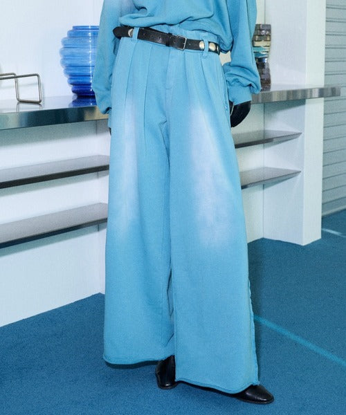 日本代購｜seyto 運動褲 - Bleach-fade 3タック運動褲【藍色】｜ZOZOTOWN