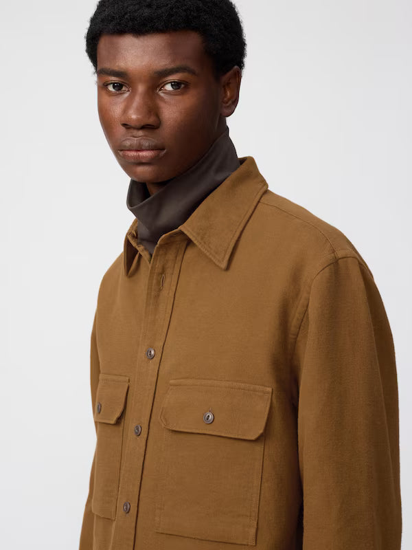 日本代購｜UNIQLO 襯衫 - 刷絨棉襯衫 15 紅色 XS｜UNIQLO