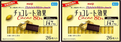 日本代購｜明治 巧克力 - 效果可可86% 26片 (雙包)｜Amazon JP