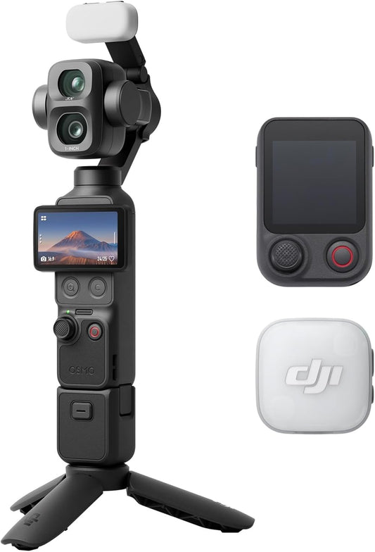 日本代購｜DJI 攝影機 - Osmo Pocket 4P Vlog組合雙鏡頭攝影機｜Amazon JP