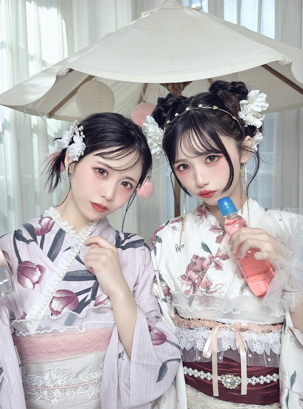 日本代購｜GRL 髮飾 - 珍珠褶皺蕾絲髮帶｜GRL