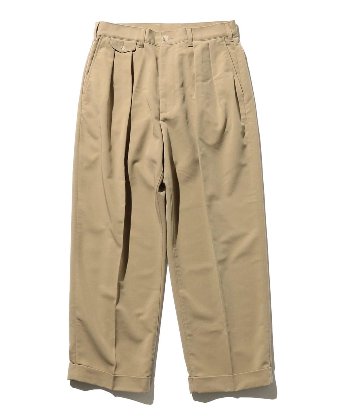 日本代購｜BEAMS PLUS 褲子 - 2褶褲 PE Twill【綠色 / S】｜BEAMS