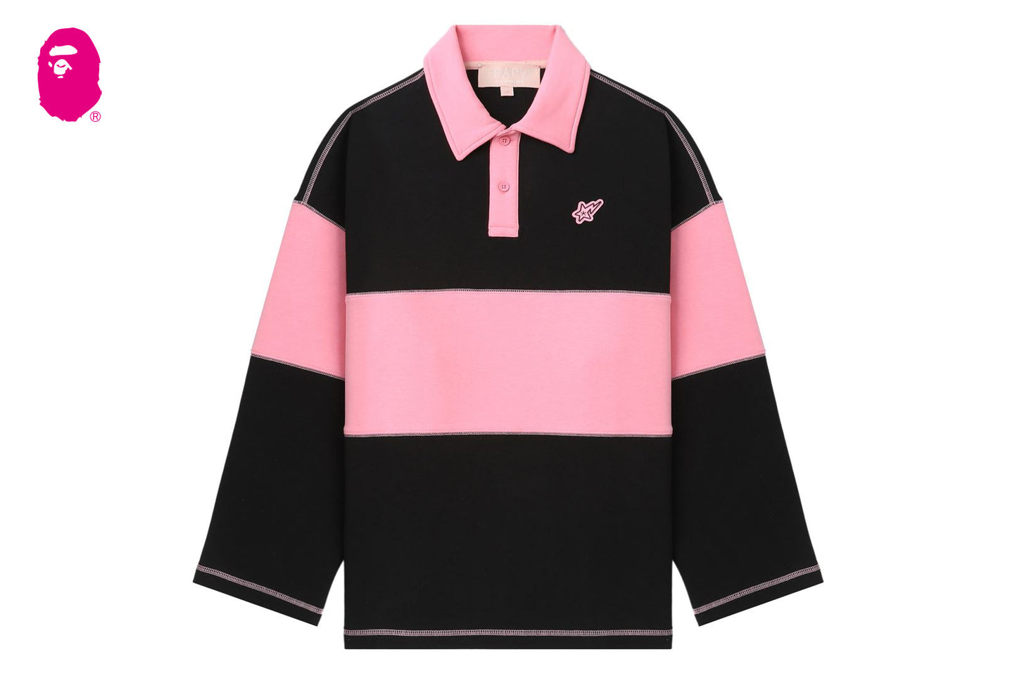 BAPE條紋POLO運動衫