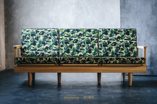 BAPE BAPE X FABRICK X KARIMOKU ABC CAMO 三人座沙發 BAPE HOME