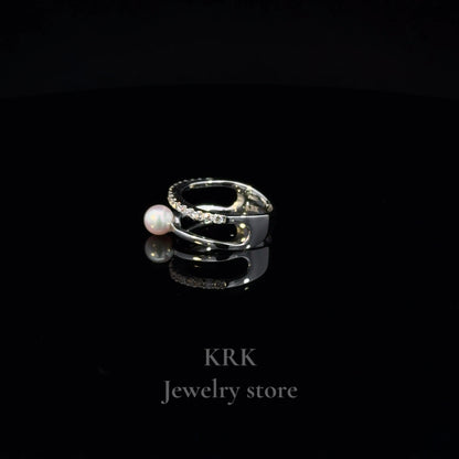 新銳品牌 KRK jewelry R03 Akoya珍珠鑽石尾戒 可訂製 🇯🇵