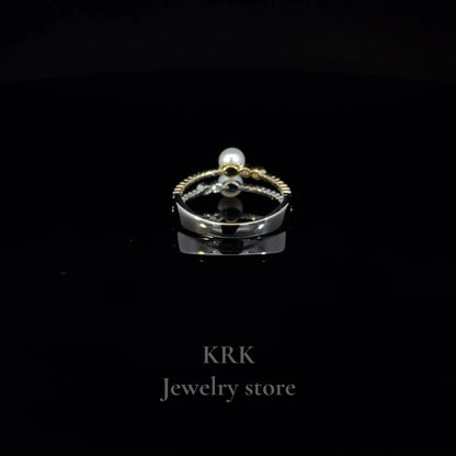 新銳品牌 KRK jewelry R04 Akoya珍珠鑽石尾戒 可訂製 🇯🇵