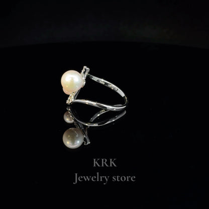 新銳品牌 KRK jewelry R05 Akoya珍珠鑽石戒指 可訂製 🇯🇵