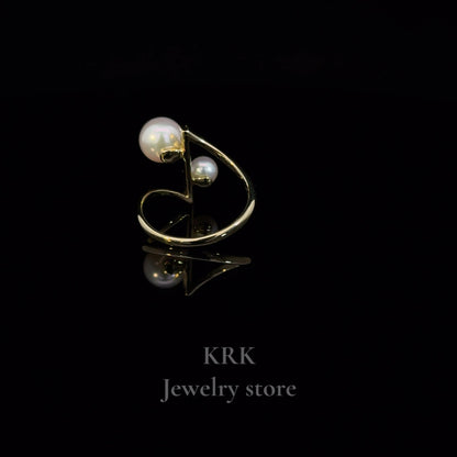 新銳品牌 KRK jewelry R06 Akoya珍珠鑽石戒指 可訂製 🇯🇵