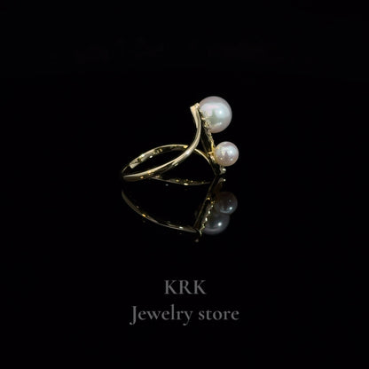 新銳品牌 KRK jewelry R06 Akoya珍珠鑽石戒指 可訂製 🇯🇵