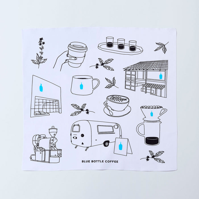 Blue bottle 藍瓶咖啡 TENUGUI BANDANA 藍色瓶子日本 10周年限量版
