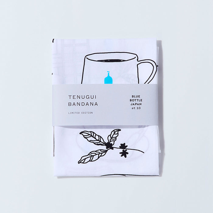 Blue bottle 藍瓶咖啡 TENUGUI BANDANA 藍色瓶子日本 10周年限量版