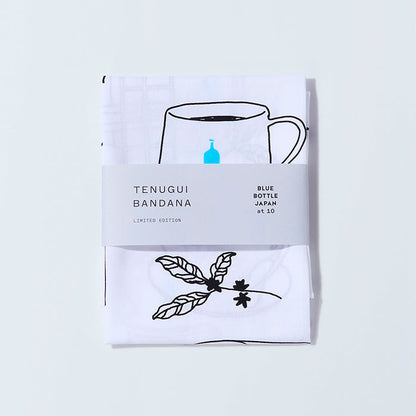 Blue bottle 藍瓶咖啡 TENUGUI BANDANA 藍色瓶子日本 10周年限量版