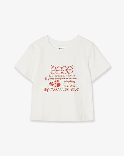 WEB LOGO CROP T恤 草莓 OS 現貨