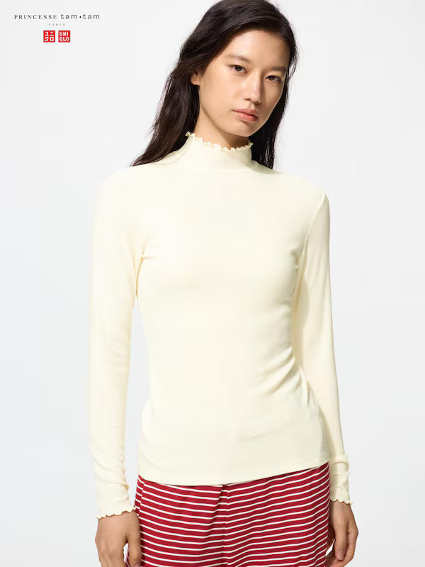 日本代購｜UNIQLO 高領T恤 - 極暖ヒートテック卡什米爾混合高領T恤｜UNIQLO