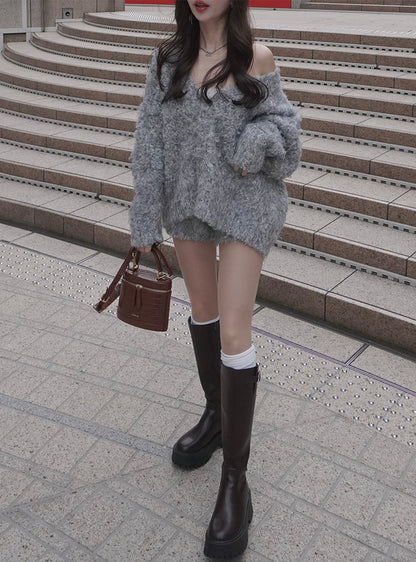 日本代購｜GRL サイドバックル厚底ロングブーツ[zr1285]【ブラウン / 24.5cm】｜GRL