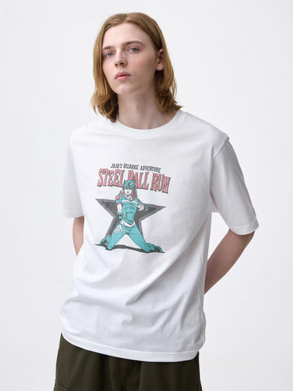日本代購｜GU グラフィックT ジョジョの奇妙な冒険 7【WHITE / S】｜GU