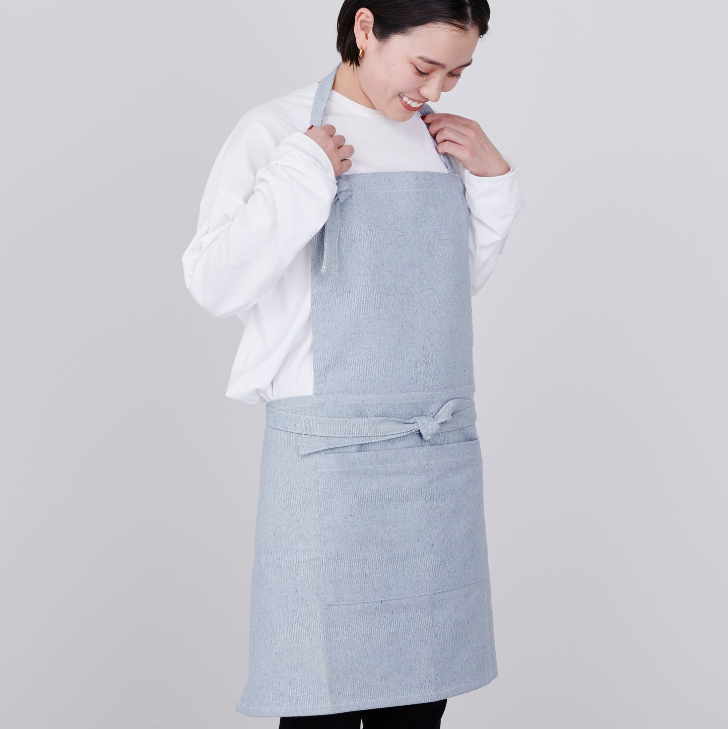 Blue bottle 藍瓶咖啡藍色咖啡圍裙